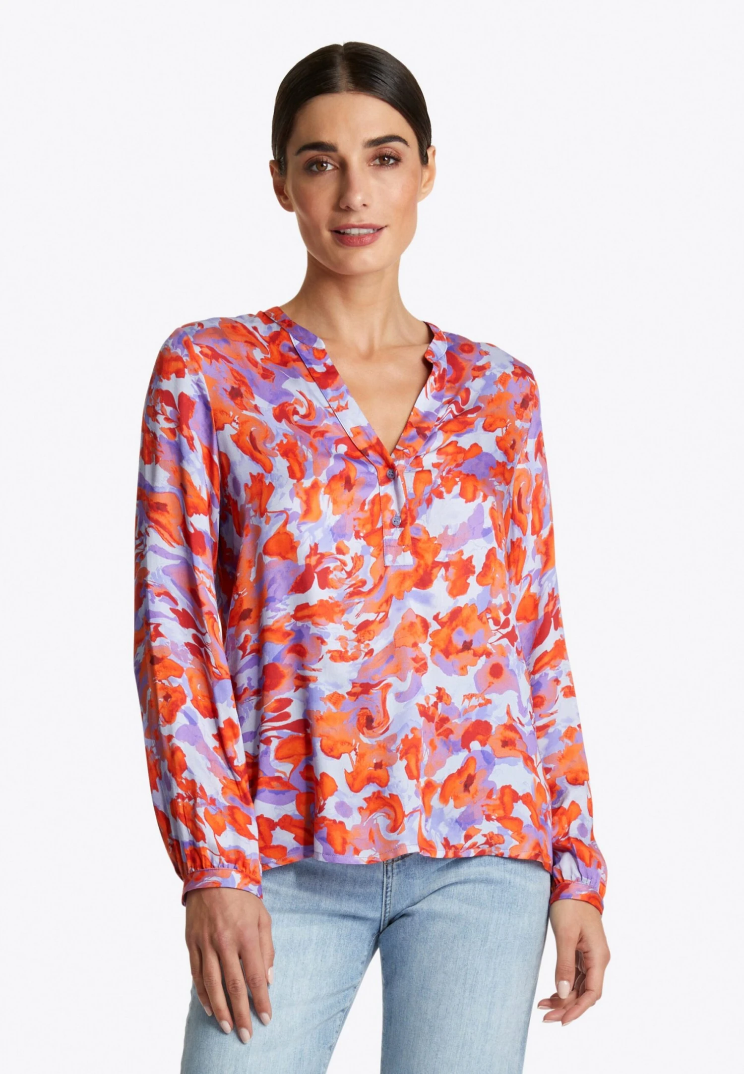 Rich&royal Bunt Bedruckte- Blouse - Fierce Orange 3 Rich&royal Bunt Bedruckte- Blouse - Fierce Orange