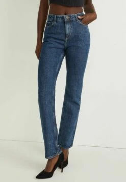 Straight Leg Jeans - Denim-Blue