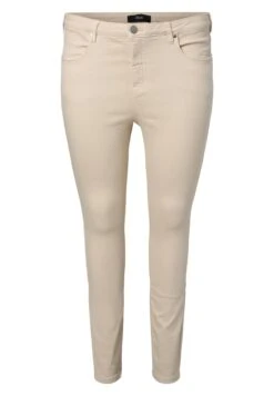 Zizzi Hochtaillierte Amy - Jeans Skinny Fit - Oatmeal -Mode Kledingwinkel 7cc5184adc7c4c8ca130c5ce388755e7