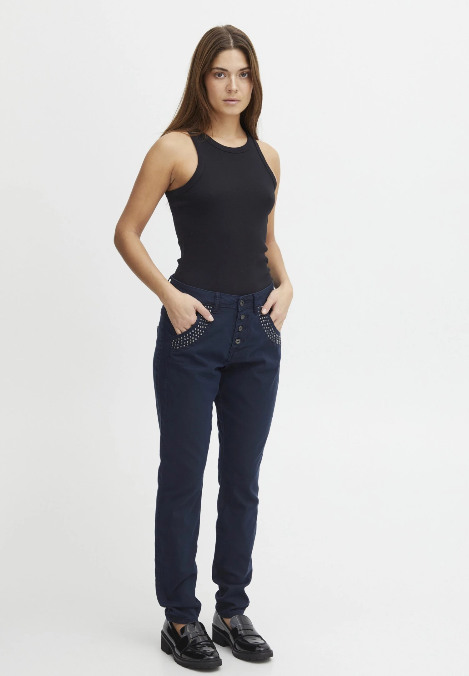Pzmelina- Straight Leg Jeans - Dark Sapphire 4 Pzmelina- Straight Leg Jeans - Dark Sapphire - Afbeelding 2