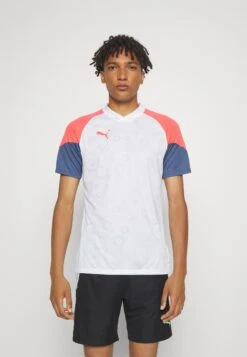 Puma Individual Cup - Sport T-Shirt - White/Fire Orchid