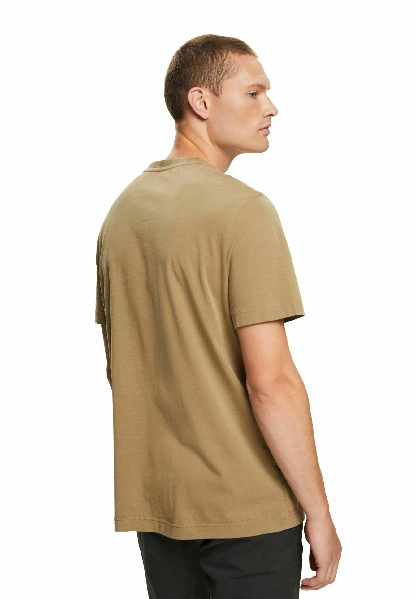 Edc By Esprit Rundhals Aus - T-Shirt Basic - Khaki Green 8 Edc By Esprit Rundhals Aus - T-Shirt Basic - Khaki Green - Afbeelding 6