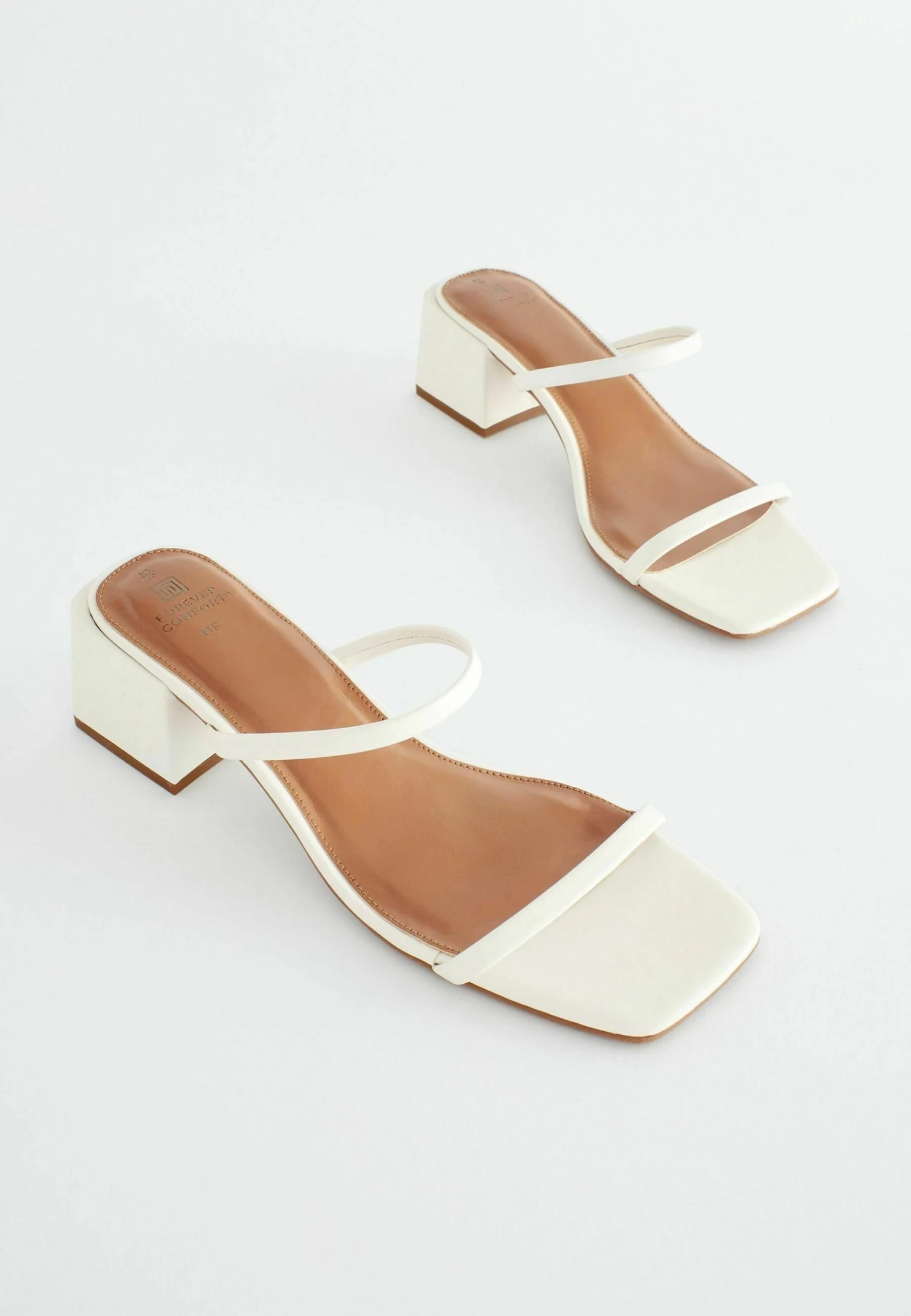 Next Forever Comfort Two Band Block Heel Regular Wide Fit - Muiltjes Met Hak - Bone White 5 Next Forever Comfort Two Band Block Heel Regular Wide Fit - Muiltjes Met Hak - Bone White - Afbeelding 3