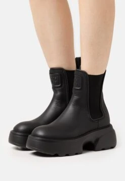 COPENHAGEN Cph143- Enkellaarsjes Met Plateauzool - Black