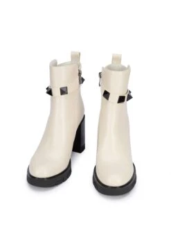 Korte Laarzen - Cream -Mode Kledingwinkel 8061eb8153fa4c00ad68a3d39b342071