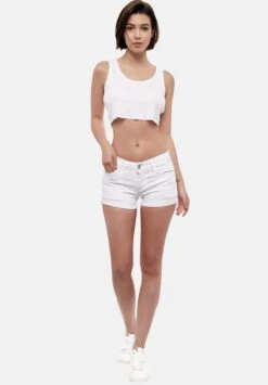 Capri - Shorts - Weiß -Mode Kledingwinkel 80dbe12b67f646d7886118894ee1edd3