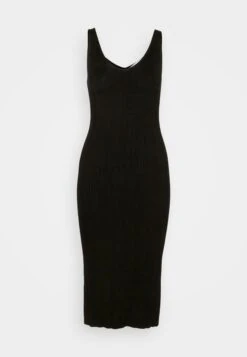 Selected Femme Slftrixie New Midi Dress - Gebreide Jurk - Black -Mode Kledingwinkel 8144814949e24baa92b78df65b59612f