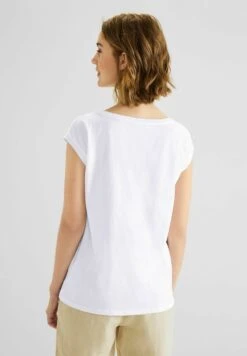 STREET ONE Mit Detail - T-Shirt Basic - Weiß -Mode Kledingwinkel 81d654ce7ca14c7ea9b521b6c12c8df3