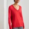 ESPRIT V Neck - Trui - Dark Red -Mode Kledingwinkel 81f3b0486afc4425a4994f3f71dda9f8