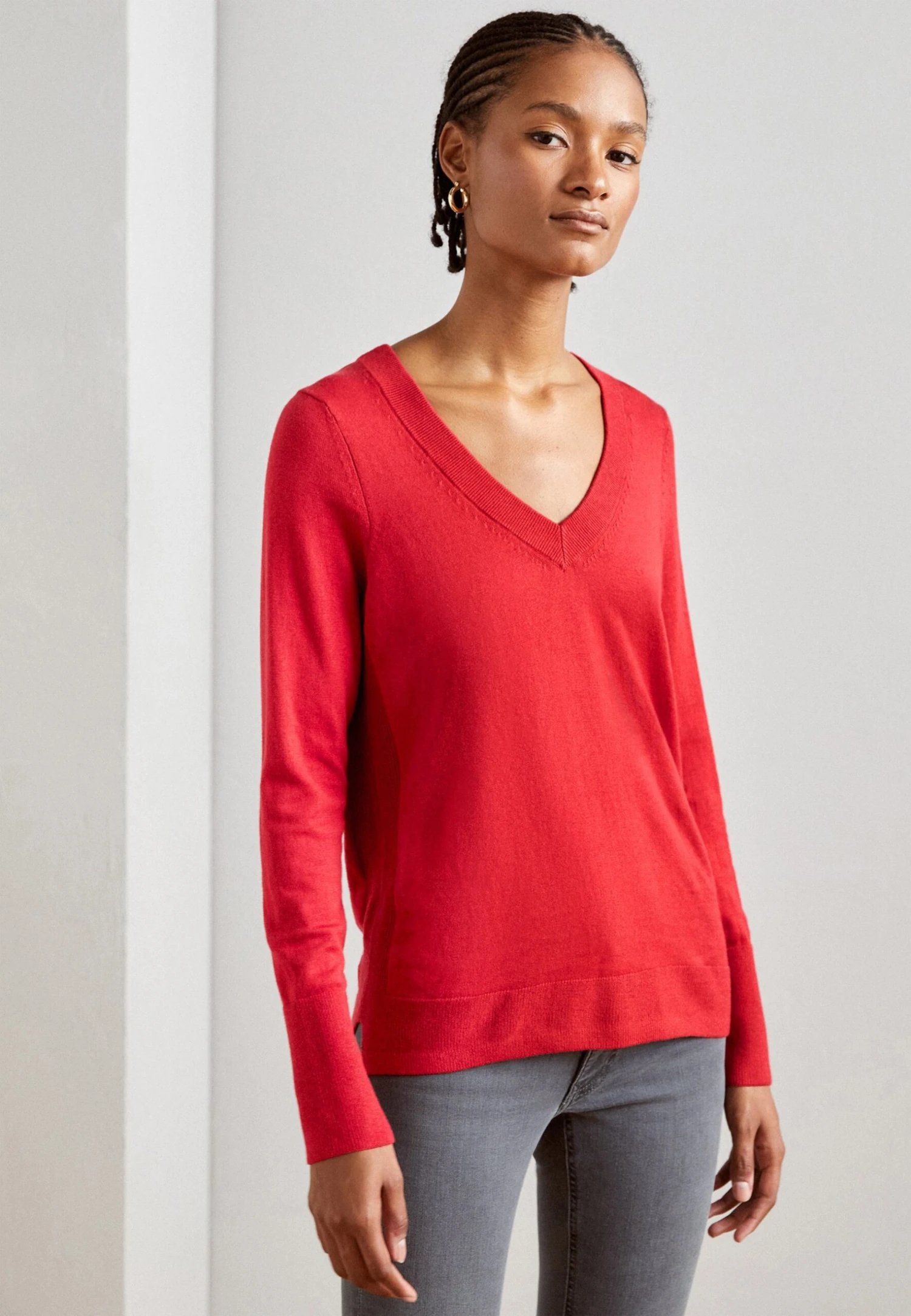 ESPRIT V Neck - Trui - Dark Red 3 ESPRIT V Neck - Trui - Dark Red