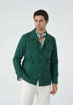 Lichte Jas - Dark Green -Mode Kledingwinkel 823cb8bc79134e3690c4e78b05b4f3a7