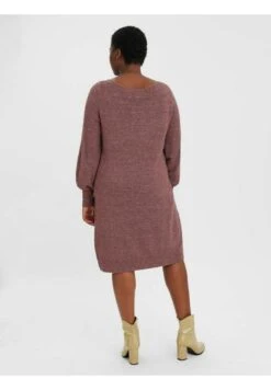 Vero Moda Curve Gebreide Jurk - Rose Brown -Mode Kledingwinkel 82d584a40ac74b9a9f55071c4f43c36b