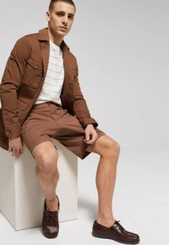 WE FASHION Van Gils - Shorts - Brown -Mode Kledingwinkel 831dc918293d4006b78336608f76ebd8