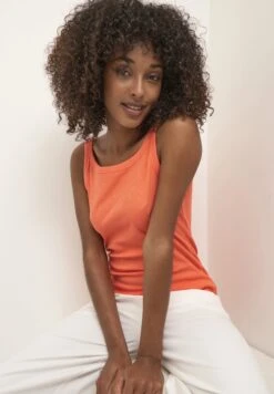 Kaffe Carna Tank - Top - Vermillion Orange -Mode Kledingwinkel 83581a055d75472ca54f1bb841cd5d4e
