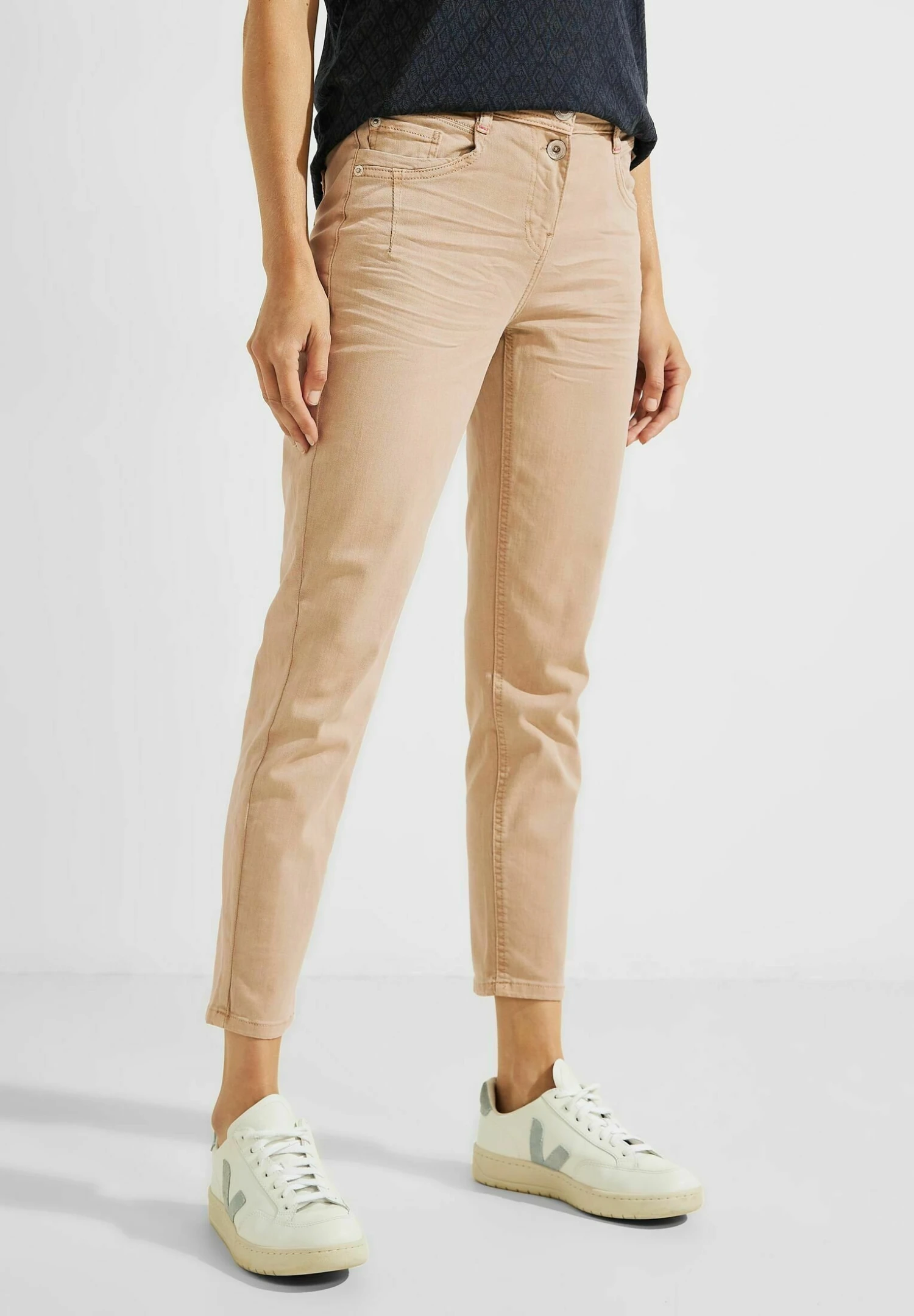Cecil Slim Fit Jeans - Beige 3 Cecil Slim Fit Jeans - Beige