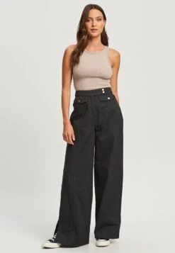 Calli Ash - Broek - Black -Mode Kledingwinkel 8581555f5e09489d82d0deb9714b69b6