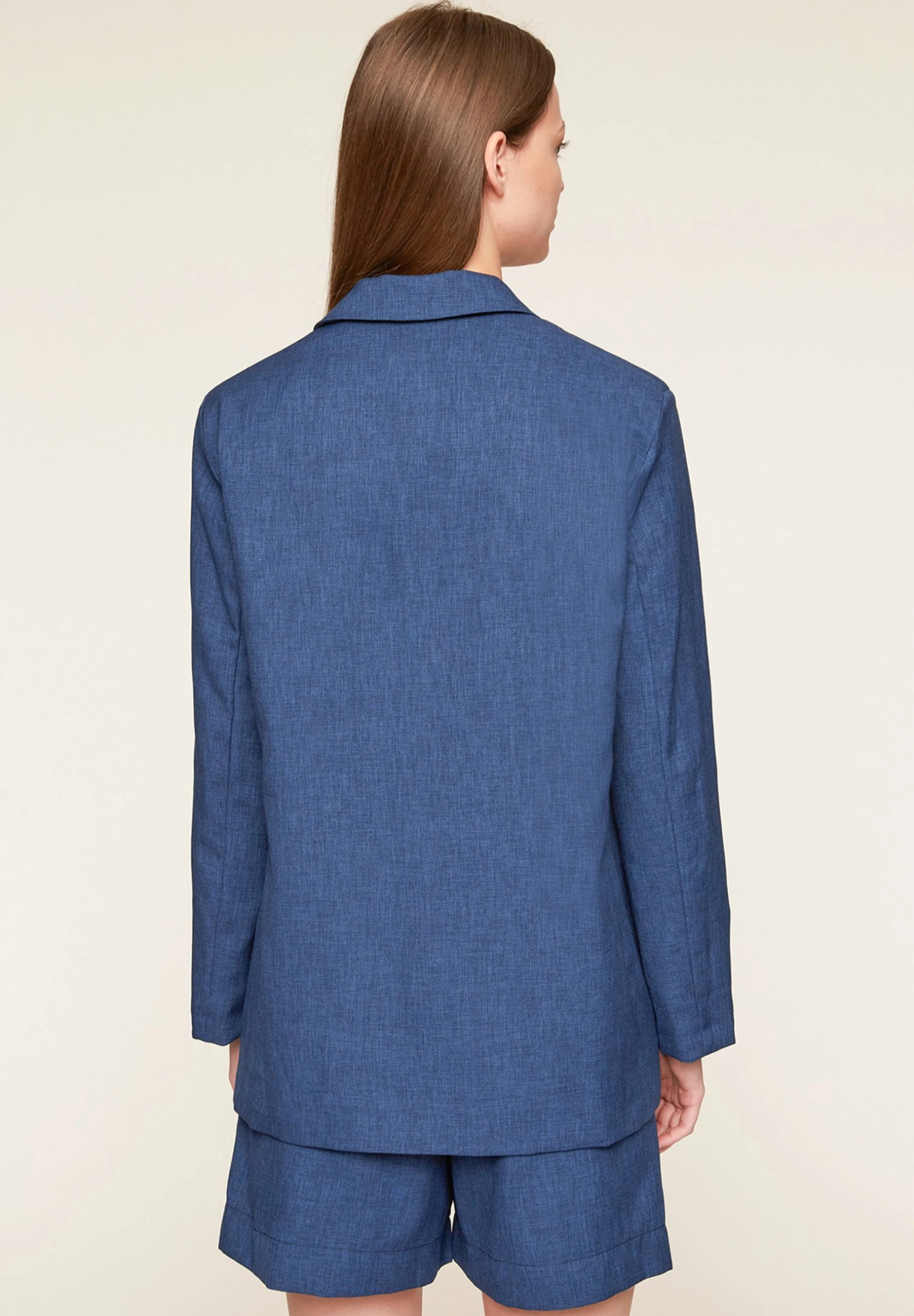 Einreihige - Halflange Jas - Blu 5 Einreihige - Halflange Jas - Blu - Afbeelding 3