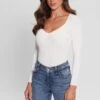 Guess Sweetheart-Ausschnitt - Trui - Weiß 1 Guess Sweetheart-Ausschnitt - Trui - Weiß -Mode Kledingwinkel 87bffeb186184d999ecbb49181a6730b