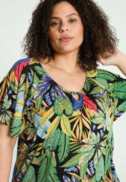 À Manches Papillons - T-Shirt Print - Multicolor -Mode Kledingwinkel 89cab757f4894c8cb606a0fc2ce6d3fd