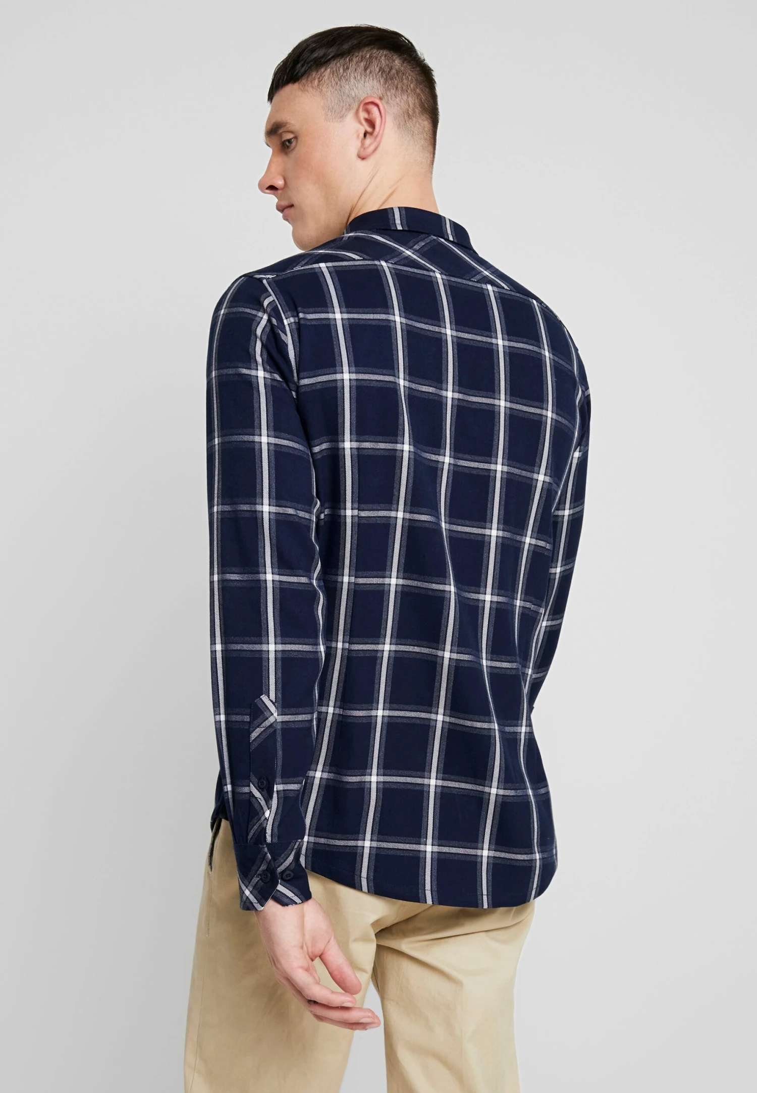 URBAN CLASSICS Basic Check - Overhemd - Navy/White 5 URBAN CLASSICS Basic Check - Overhemd - Navy/White - Afbeelding 3