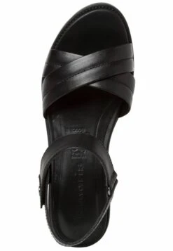 Tamaris Sandalen Met Sleehak - Black Leather -Mode Kledingwinkel 8dadc309ce7f449c9f8ab71e809e3c82