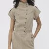 Ikks Nietenbesetztem Stehkragen - Spijkerjurk - Light Khaki -Mode Kledingwinkel 8ed8e788f8354853951c97fd46b9d59a