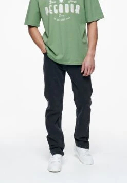 Pegador Carpe Distressed Ankle- Straight Leg Jeans - Washed Black