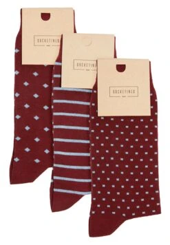 3 Pack - Sokken - Dark Red -Mode Kledingwinkel 90d75919b3d34932b43eab4d836dac87