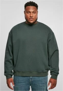 URBAN CLASSICS Ultra Heavy Crew - Sweater - Bottlegreen