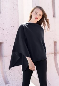 Giesswein Merino Lambswool Poncho - Poncho - Mitternacht -Mode Kledingwinkel 929817e56d2543a291d0c92003bb5944