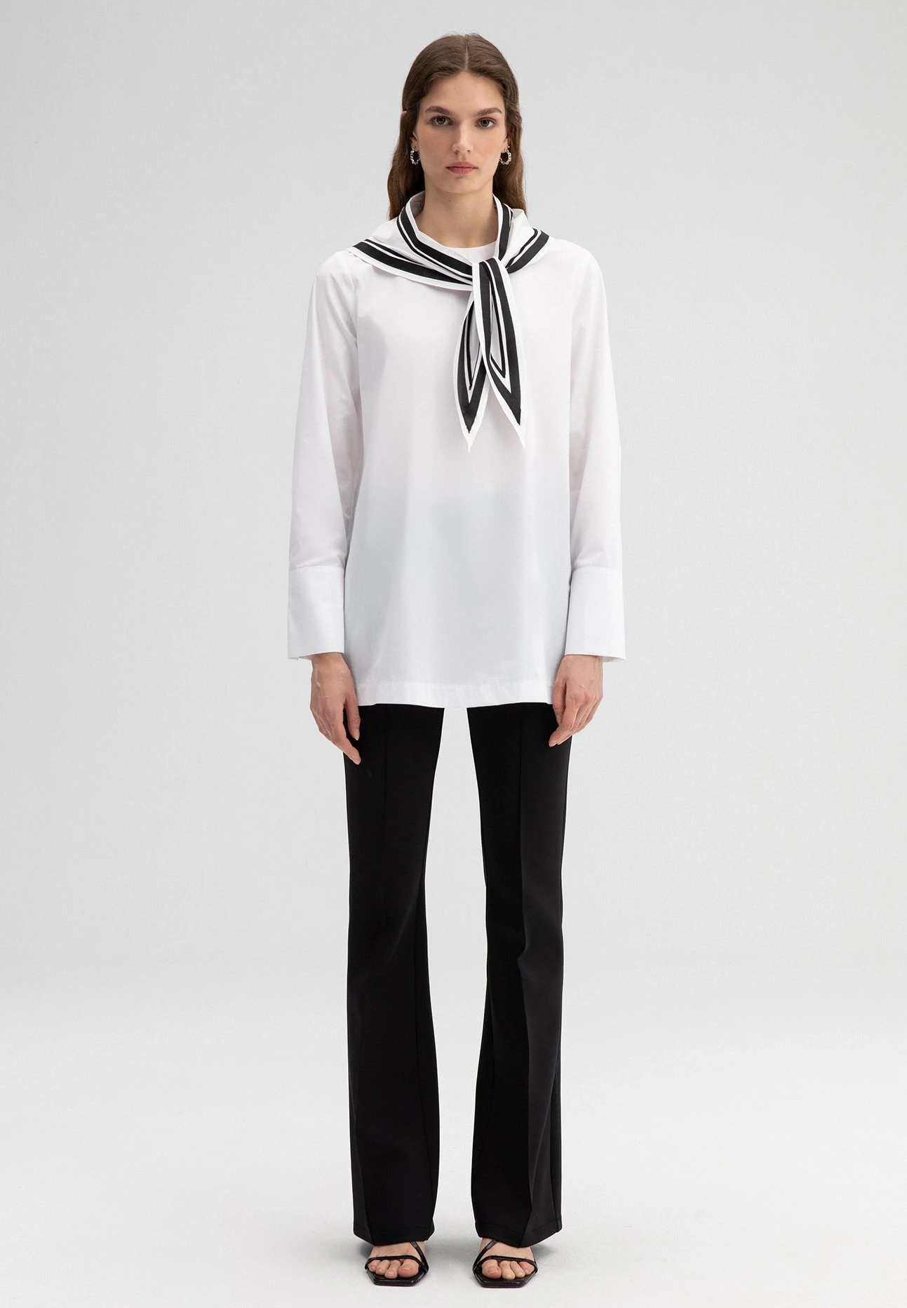 Collar Detailed - Blouse - White 4 Collar Detailed - Blouse - White - Afbeelding 2