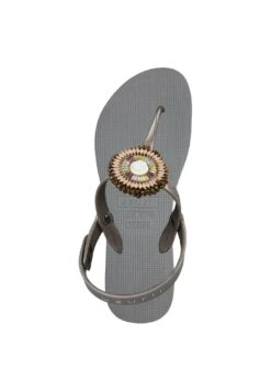 Selena - Badslippers - Silver -Mode Kledingwinkel 931688db76504e288dd9a94420b72f5c