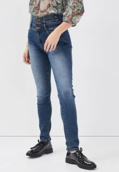 Mit Hoher Taille - Slim Fit Jeans - Denim Stone