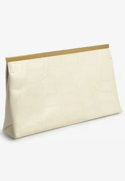 Next Clutch - Bone Cream Croc Effect -Mode Kledingwinkel 9423acc4500847978a9174ea4bf496a0