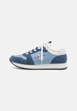 Calvin Klein Jeans Runner Sock Laceup - Sneakers Laag - Iceland Blue/Dark Denim/White