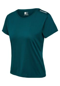 Hummel Aura - T-Shirt Basic - Deep Teal -Mode Kledingwinkel 96e449599abe4f05ad1a1b97fba12a0a
