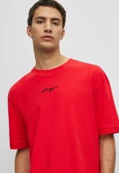 Hugo Dontevideo - T-Shirt Basic - Open Pink Three -Mode Kledingwinkel 9847136c852f4af7b5743ccab360c936