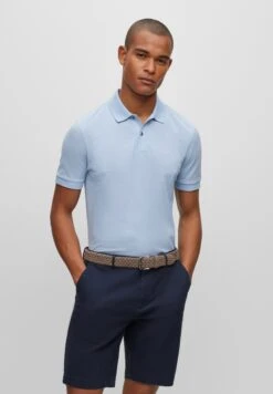 Boss Cotton-Piquée Regular Fit Polo - Poloshirt - Light Blue