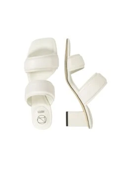 Muiltjes Met Hak - White -Mode Kledingwinkel 9a1eb4c5b73e45f3a6dc2c8b342a0d14