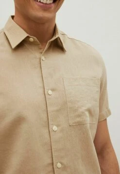 Next Short Sleeve - Overhemd - Stone -Mode Kledingwinkel 9d5903c299c64430b8cb609abf339541