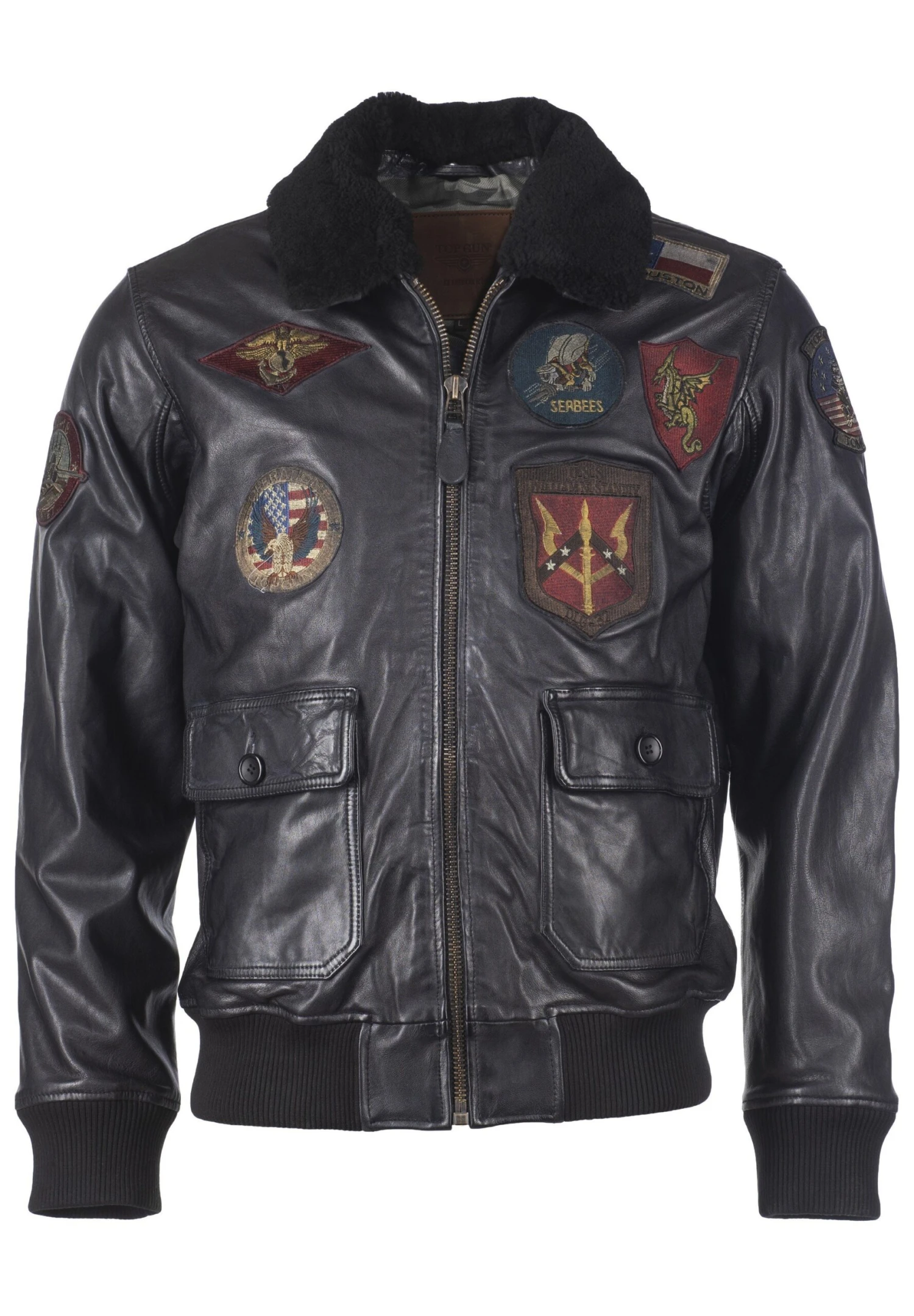 Top Gun Leren Jas - Black 3 Top Gun Leren Jas - Black