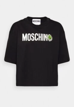 MOSCHINO Brooch Ornaments - T-Shirt Print - Fantasy Black -Mode Kledingwinkel a117461e3f78444496fa987a90d53d3c