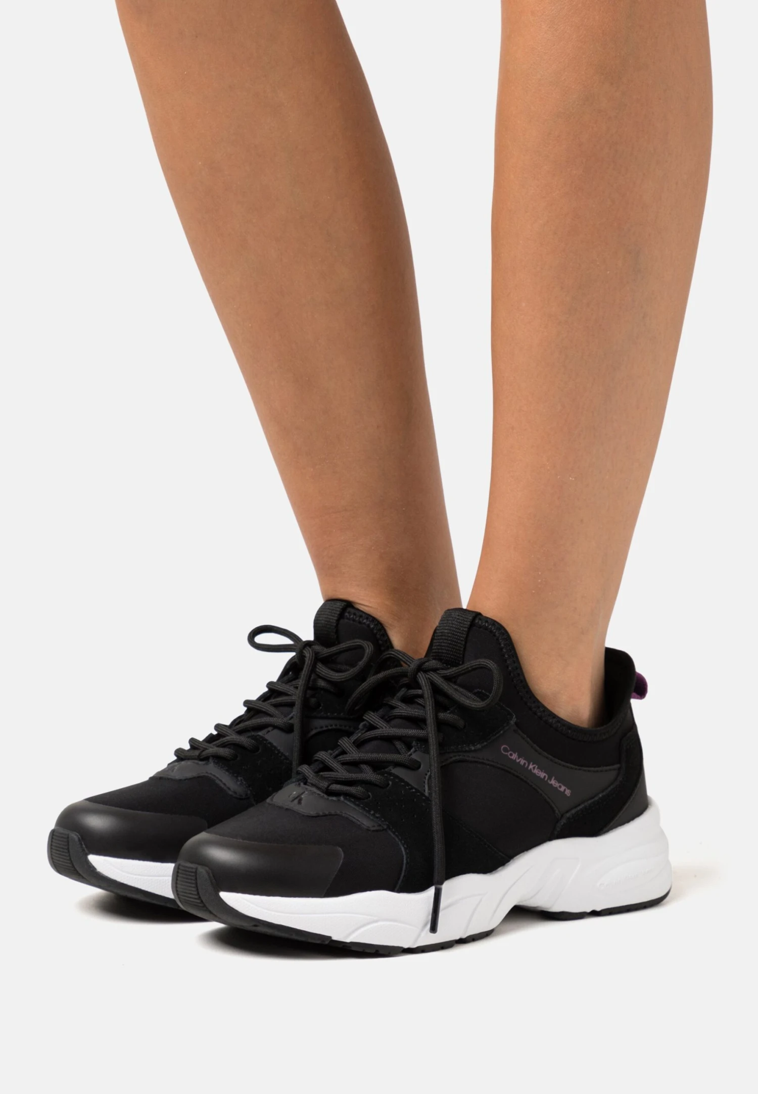 Calvin Klein Jeans Retro Tennis Sock- Sneakers Laag - Black/Amethyst 3 Calvin Klein Jeans Retro Tennis Sock- Sneakers Laag - Black/Amethyst