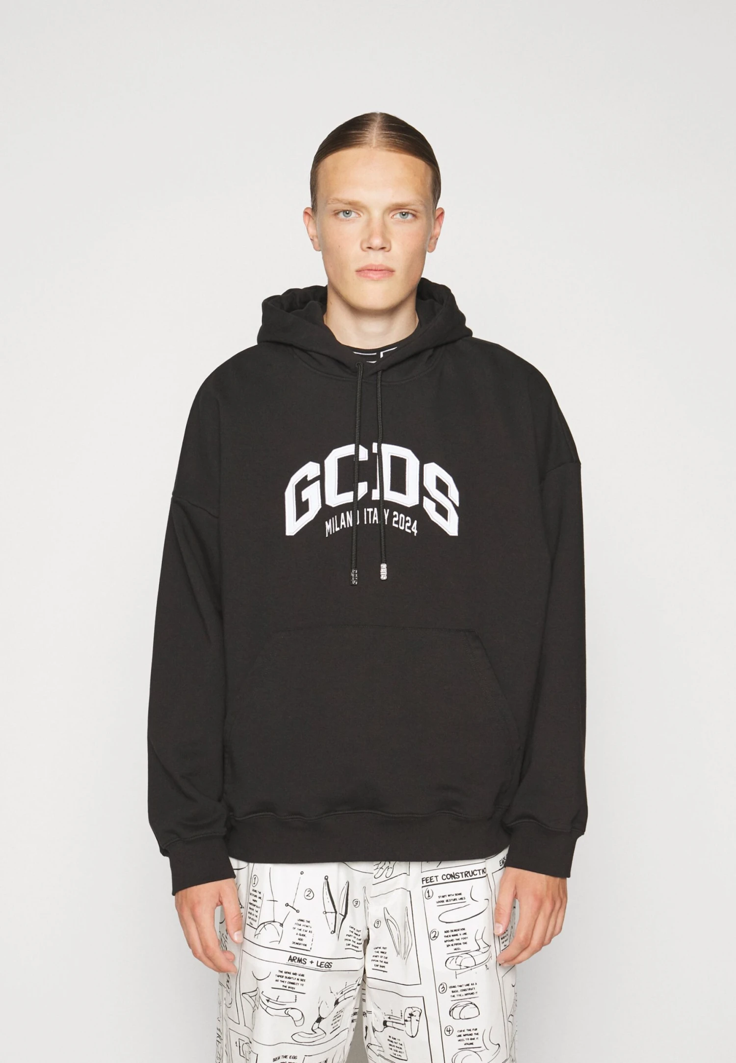 GCDS New Loose Hoodie - Hoodie - Black 5 GCDS New Loose Hoodie - Hoodie - Black - Afbeelding 3