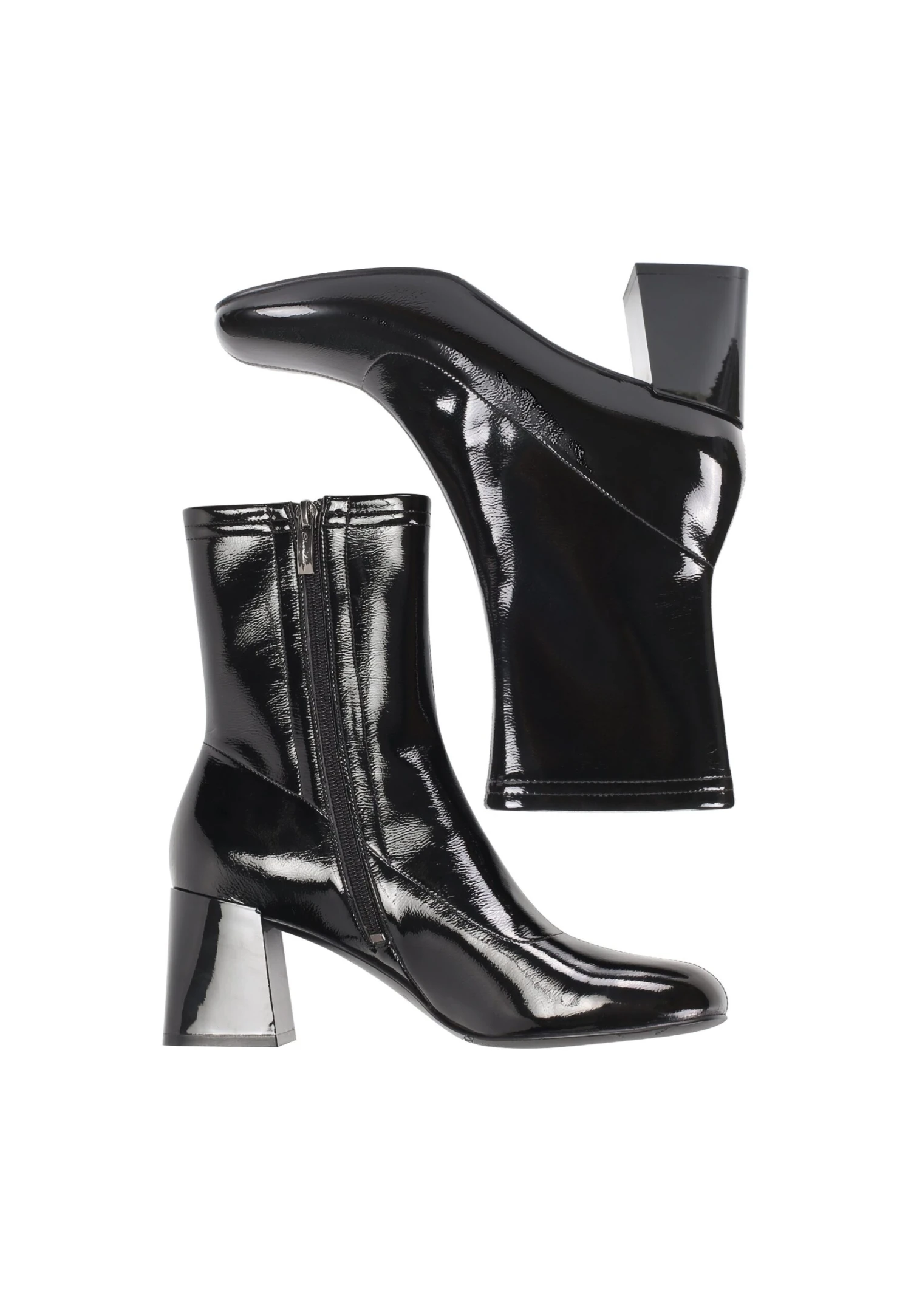 Enkellaarsjes Met Hoge Hak - Black 12 Enkellaarsjes Met Hoge Hak - Black - Afbeelding 10