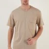 Regular Fit - T-Shirt Basic - Mink -Mode Kledingwinkel a4e3c840dfe249489f4fd0e4945b4710