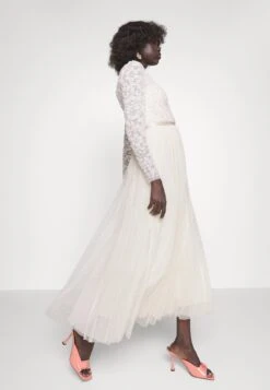 Needle & Thread Tempest Bodice V-Neck Ankle Gown - Galajurk - Champagne/Pink -Mode Kledingwinkel a510ba6f1d484a7bbd253080a316230d