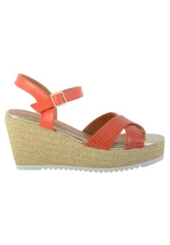 Sandalen Met Sleehak - Corail -Mode Kledingwinkel a5565fcf6d3346c6aa46000dbd0d55c1