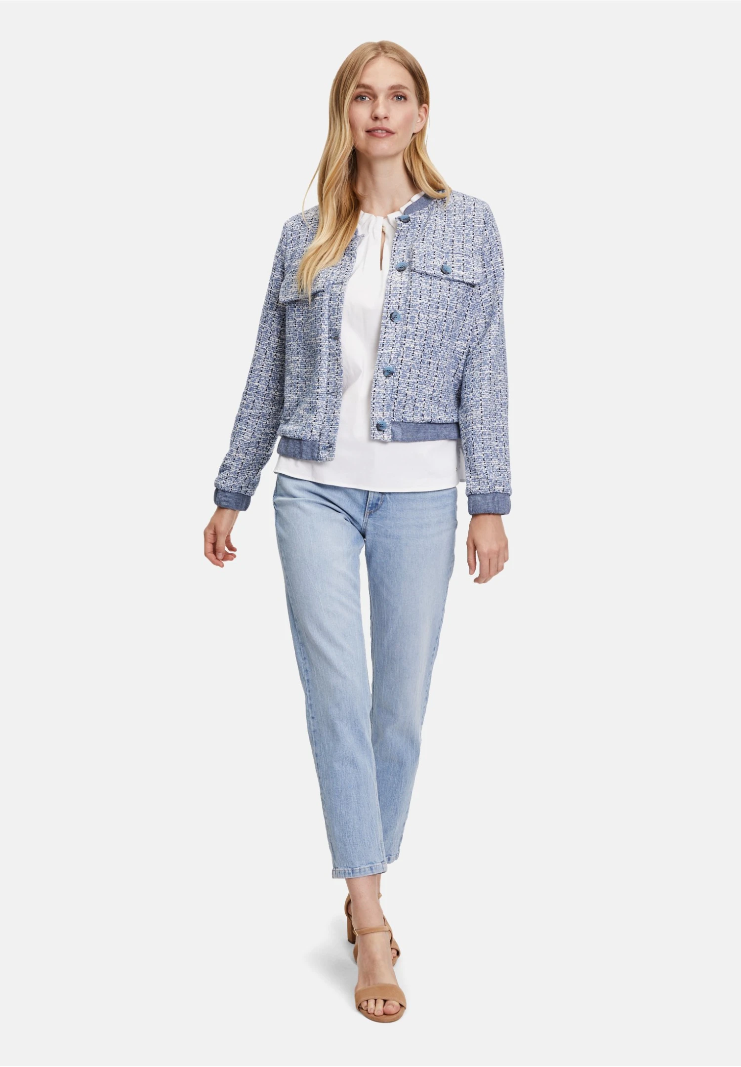 Mit Rundhalsausschnitt - Lichte Jas - Light Blue Dark Blue 4 Mit Rundhalsausschnitt - Lichte Jas - Light Blue Dark Blue - Afbeelding 2