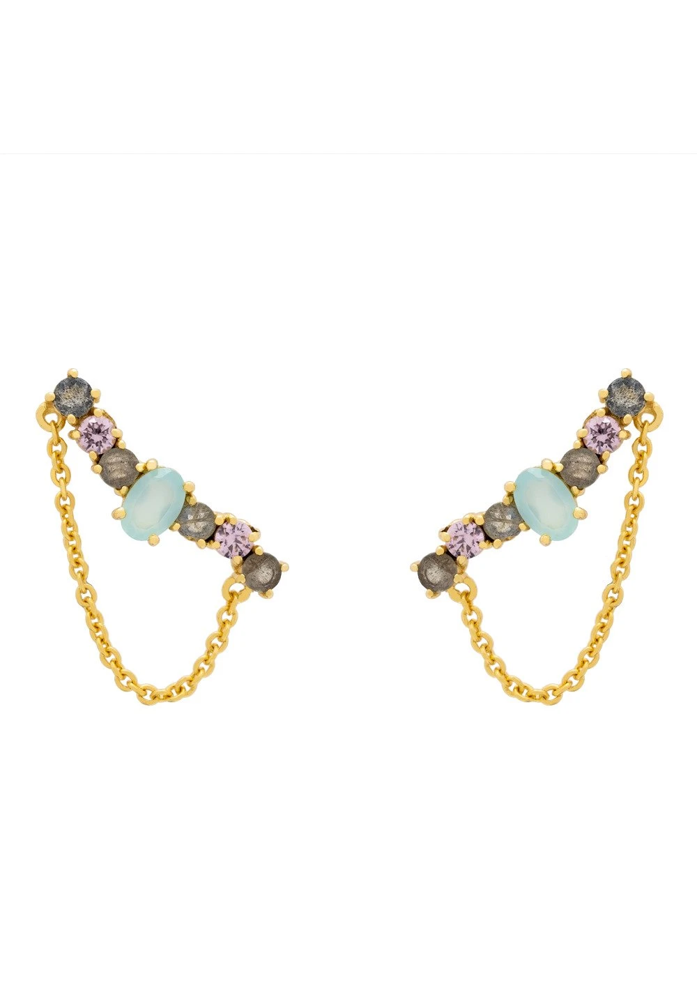 Lavani Jewels Climber Nadine - Oorbellen - Pink 4 Lavani Jewels Climber Nadine - Oorbellen - Pink - Afbeelding 2